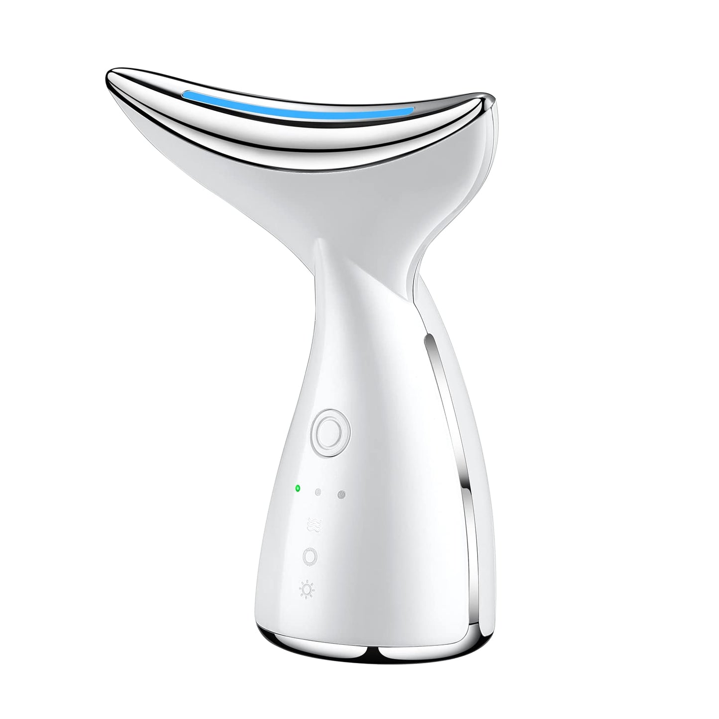 VOFEL Facial Neck Massager for Skin Care Electric Face Neck Lifting Massager with 45℃ Heat & 3 Massage Modes for Wrinkles Facial Massager(White)