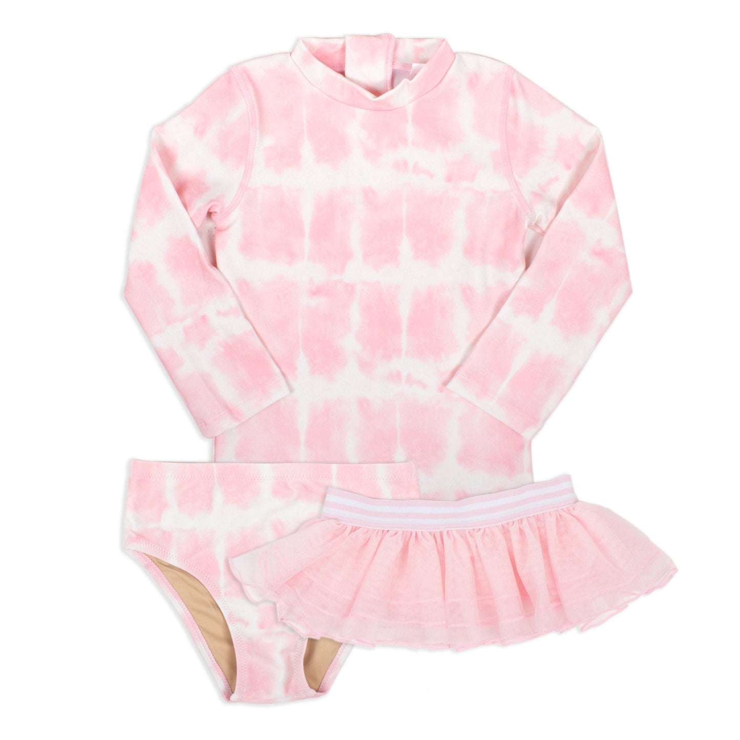 Shade Critters Rashguard Set w/Tutu- Pink Tie Dye