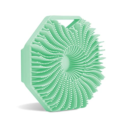 Sud Scrub® Antimicrobial Silicone Body Scrubber, Exfoliating Body Scrubber for Sensitive Skin, Eco Friendly Shower Scrubber for Body, Silicone Body Brush for Showering, Mint