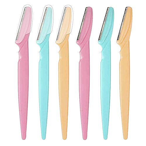 Womens Face Razors - 3R Factory Pluxy Hair Removal for Face Epilator, Ladies Face Hair Remover, Ladies Razors for Facial Hair, Eyebrow, Face, Neck. Come with Safety Cover (Packs of 6)