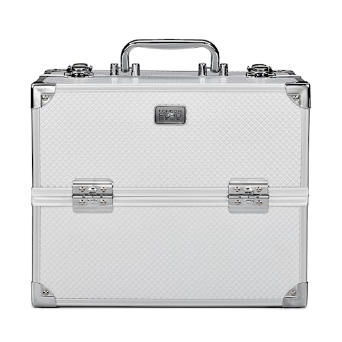 Conair Makeup Case, Large Makeup Case Organizer, Makeup Travel Case, Fits Brushes and Beauty Palettes with Expandable Shelves and Locking Latch - For Professional or Everyday Use
