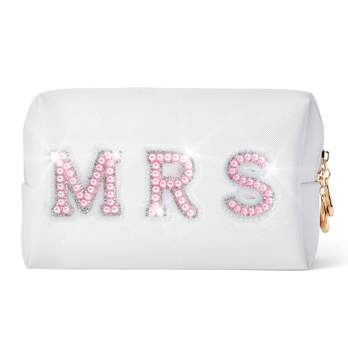 Burskit Bride Gifts Future Mrs Bridesmaid Gifts Bridesmaid Purse Makeup Bag Bachelorette Gifts for Bride (Pink-Mrs)