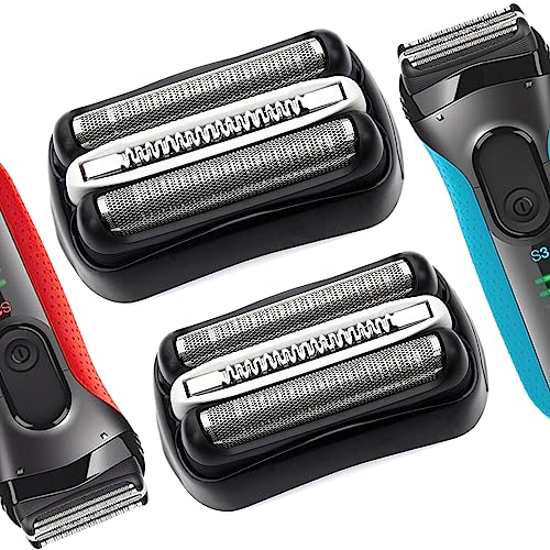 VIDSA 2Pack 32B Series 3 Electric Shaver Replacement Head Accessories for Braun S3 Foil & Cutter Razor Heads, Applicable for Braun S3 3040s 3010s 310s 3000s 3050cc 3080s 390cc Etc.