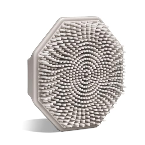 Sud Scrub® Antimicrobial Silicone Face Scrubber, 1 Pack, Gentle Face Exfoliator for Sensitive Skin, Eco Friendly Facial Cleansing Brush, Exfoliating Face Brush for Men and Women (Clay)