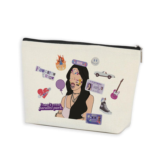 Azteoiz Funny Makeup Bag Sour Song Gifts Music Gifts for Music Lovers Fan Lover Classic Inspired Musical Gift for Women Her Friends Girls I Can't Even Park Toiletry Bag Cosmetic Bag