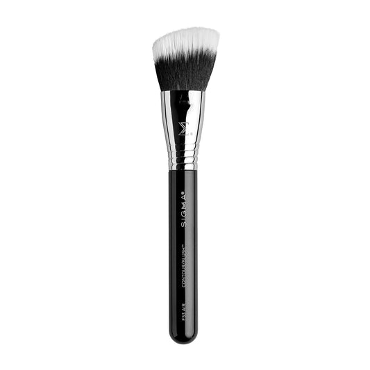 Sigma Beauty F53 Air Contour and Blush Brush – Angled Makeup Brush for Blush & Bronzer, Perfect for Sheer to Medium Coverage, Professional, Streak-Free Application (1 Brush)