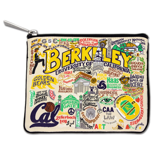 Catstudio Collegiate Zipper Pouch, UC Berkeley Travel Toiletry Bag, Ideal Gift for College Students or Alumni, Makeup Bag, Dog Treat Pouch, or Travel Purse Pouch