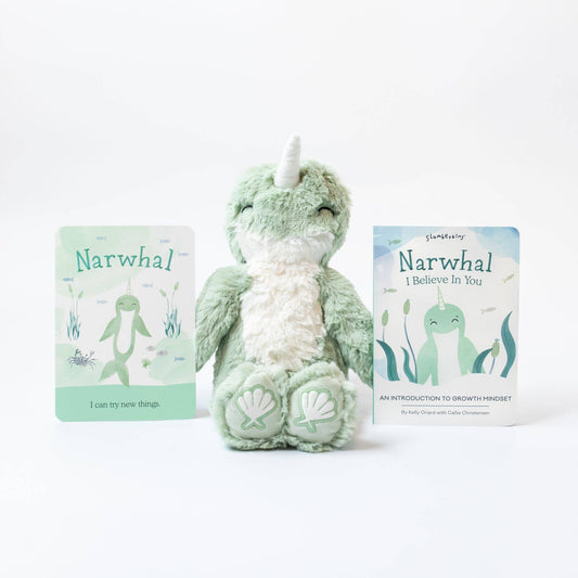 Slumberkins Sea Foam Narwhal Kin - Growth Mindset