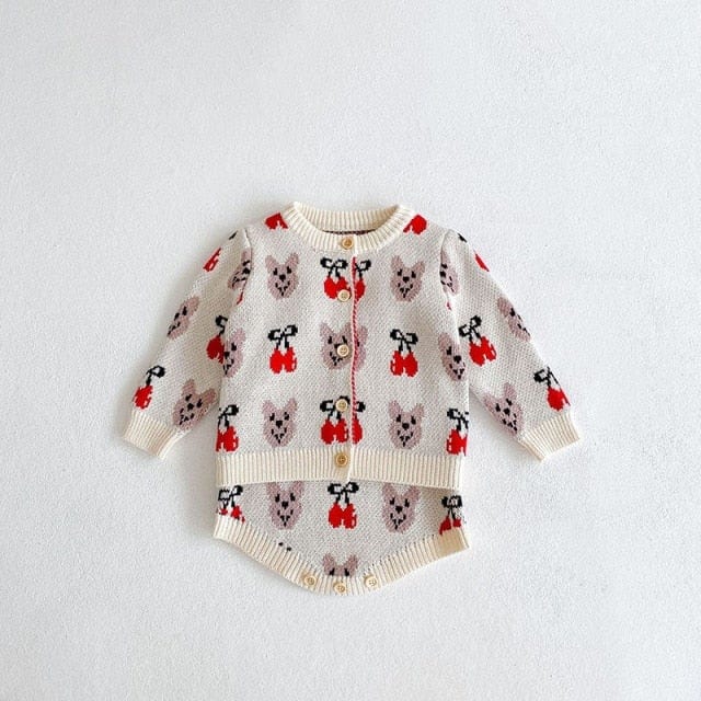 bodysuit sweater set / 24M / China Toddler Sweaters Bear Bodysuits