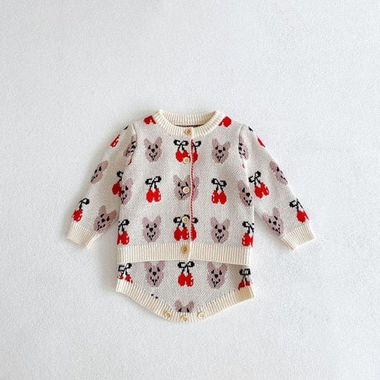 bodysuit sweater set / 24M / China Toddler Sweaters Bear Bodysuits