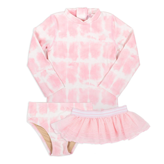 Shade Critters Rashguard Set w/Tutu- Pink Tie Dye