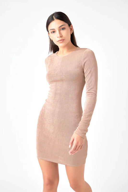 Slinky Mini Dress - Lush Lemon - Women's Clothing - Grey Lab - 192934591102